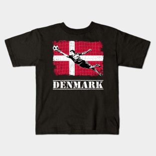 Denmark Soccer Goalie Goal Keeper Shirt Kids T-Shirt